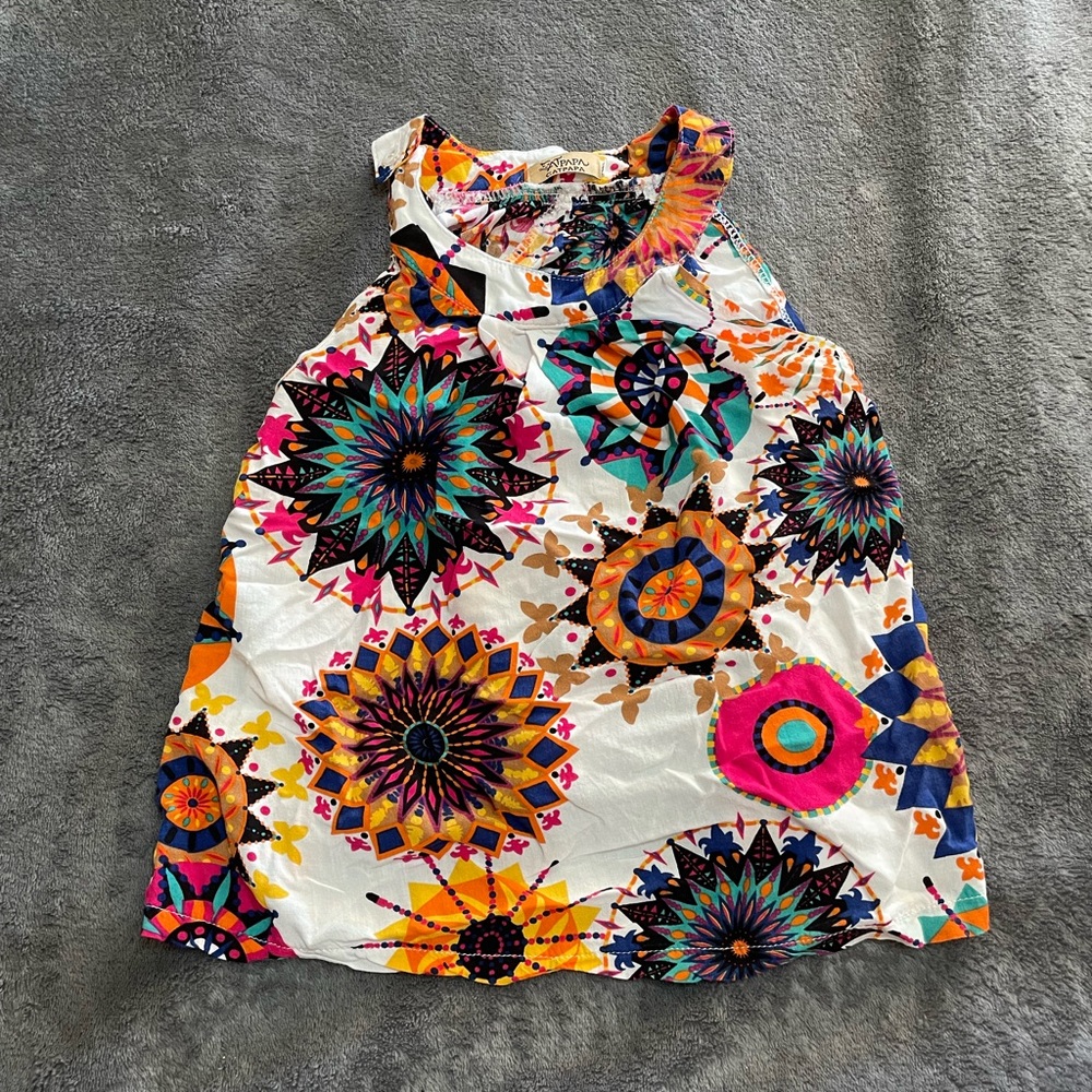 Catpapa Girls Geometric Print Shirt Top Blouse